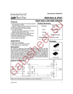 IR2010PBF datasheet  